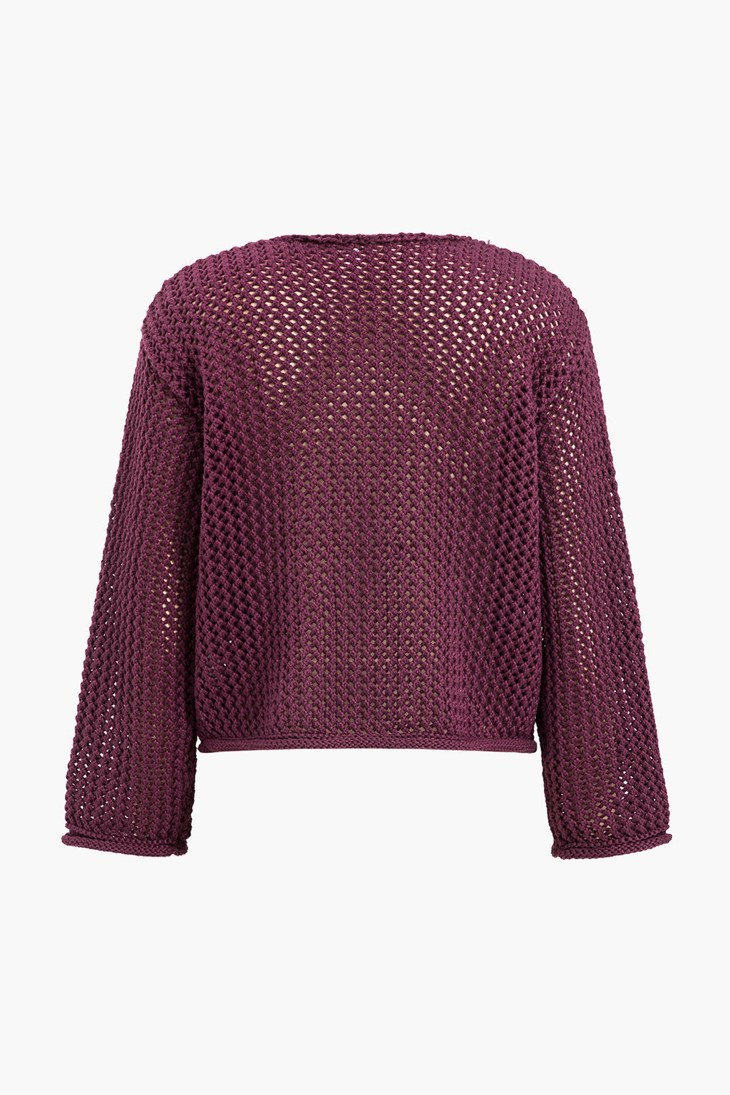 Button Round Neck Sweater Cardigan