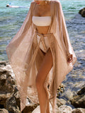 Casual Stretch Mesh Cardigan Beach Cover-up