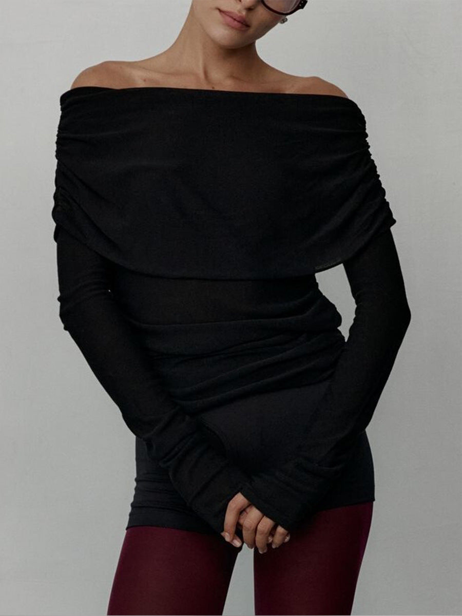 Chic Bardot Fitted Winter Sweater