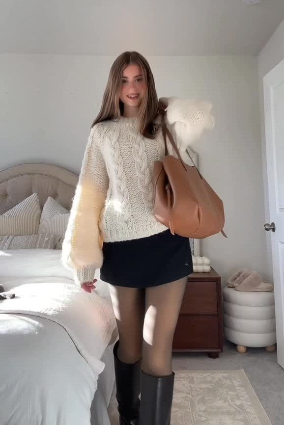 Temperament Pure Color Wide Sleeve Pullover Sweater
