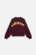 With Love Sweater - BURGUNDY