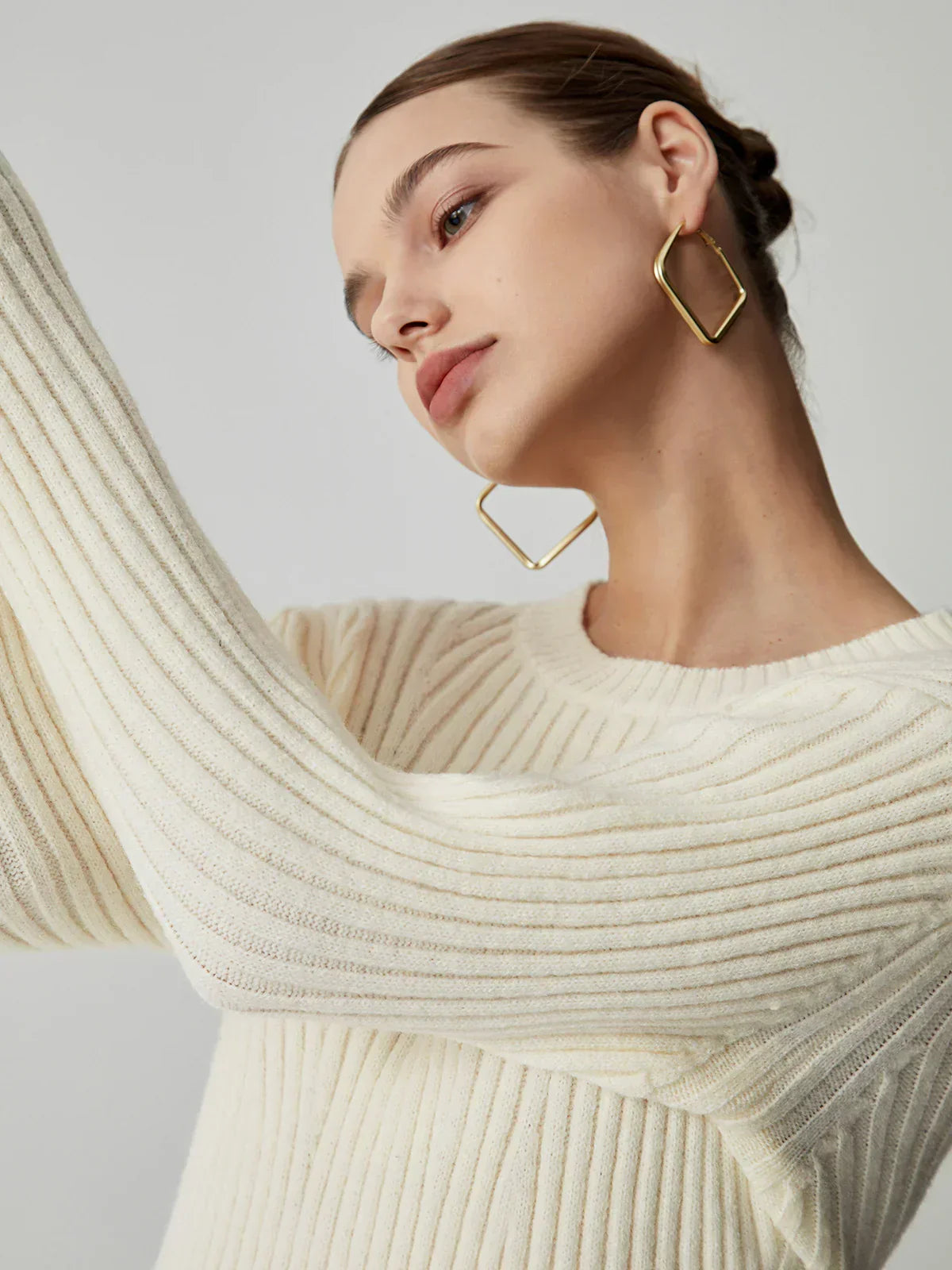 Maison Ribbed Knit Sweater Dress | Long Sleeve | Slim Fit Mini