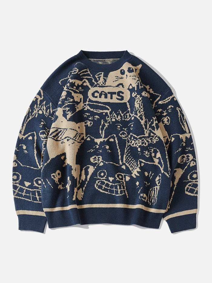 Cats Expressions Sweater