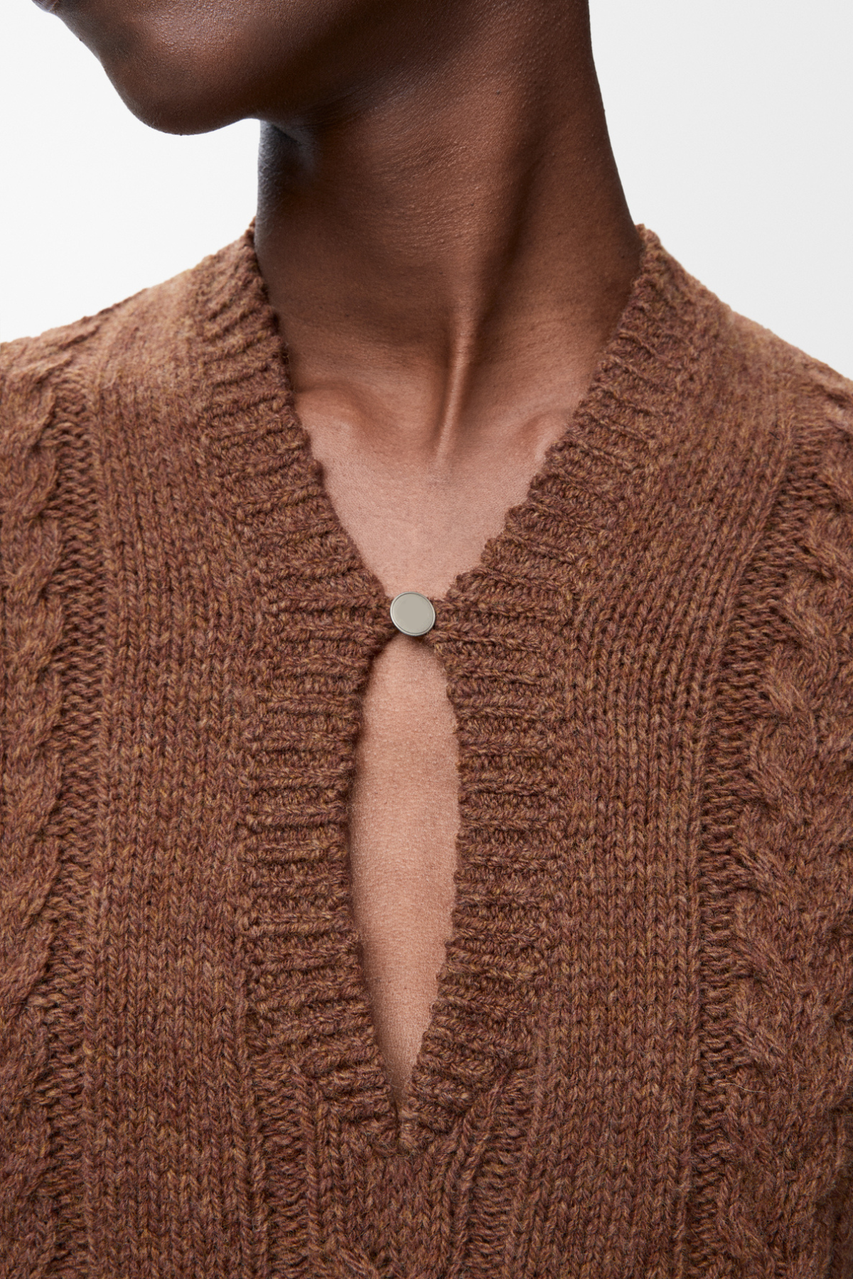 Khala Cable-knit Sweater - Brown