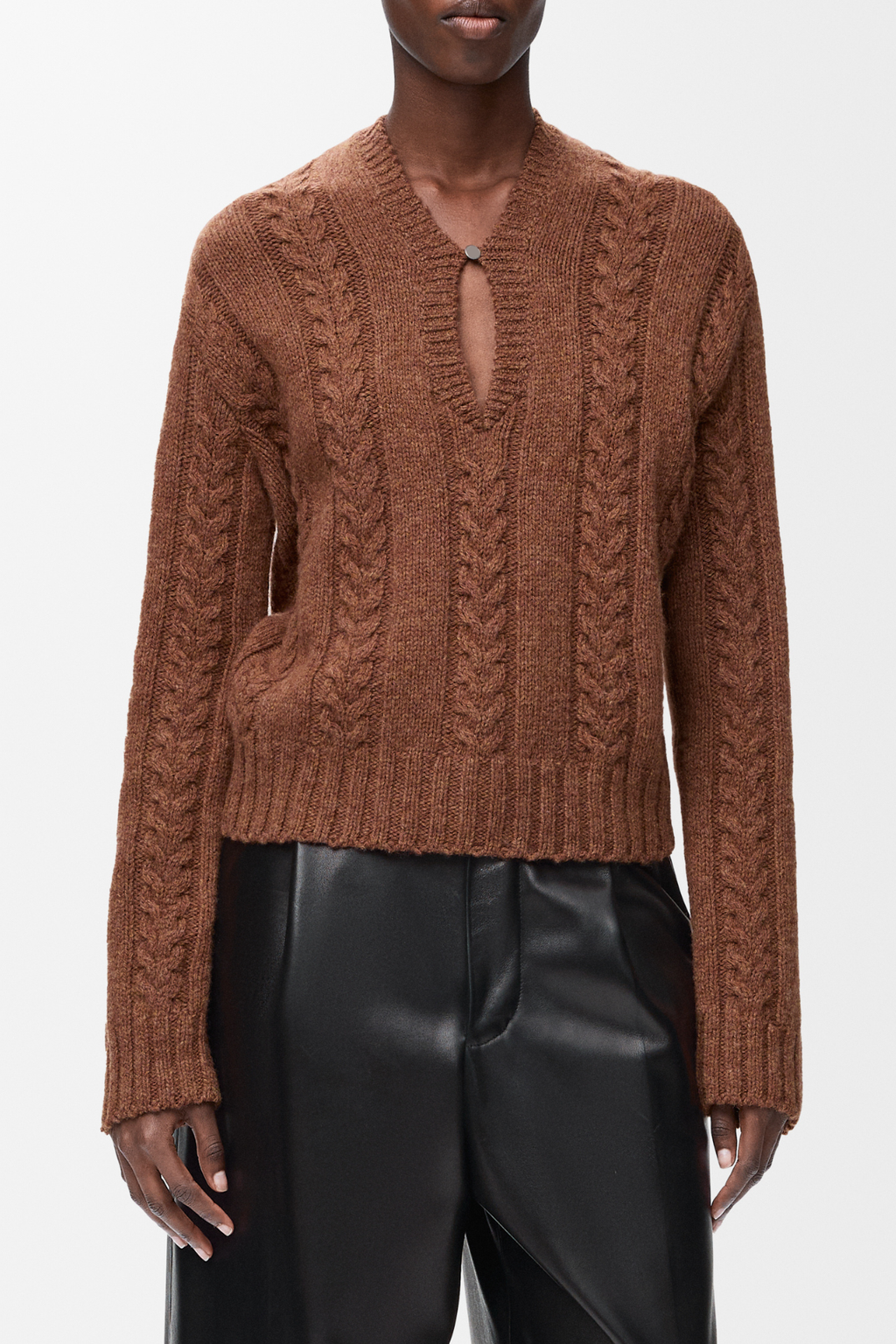 Khala Cable-knit Sweater - Brown