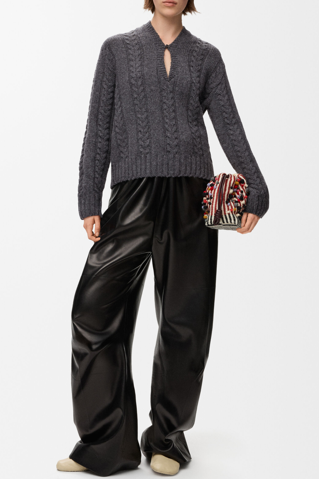 Khala Cable-knit Sweater - Grey