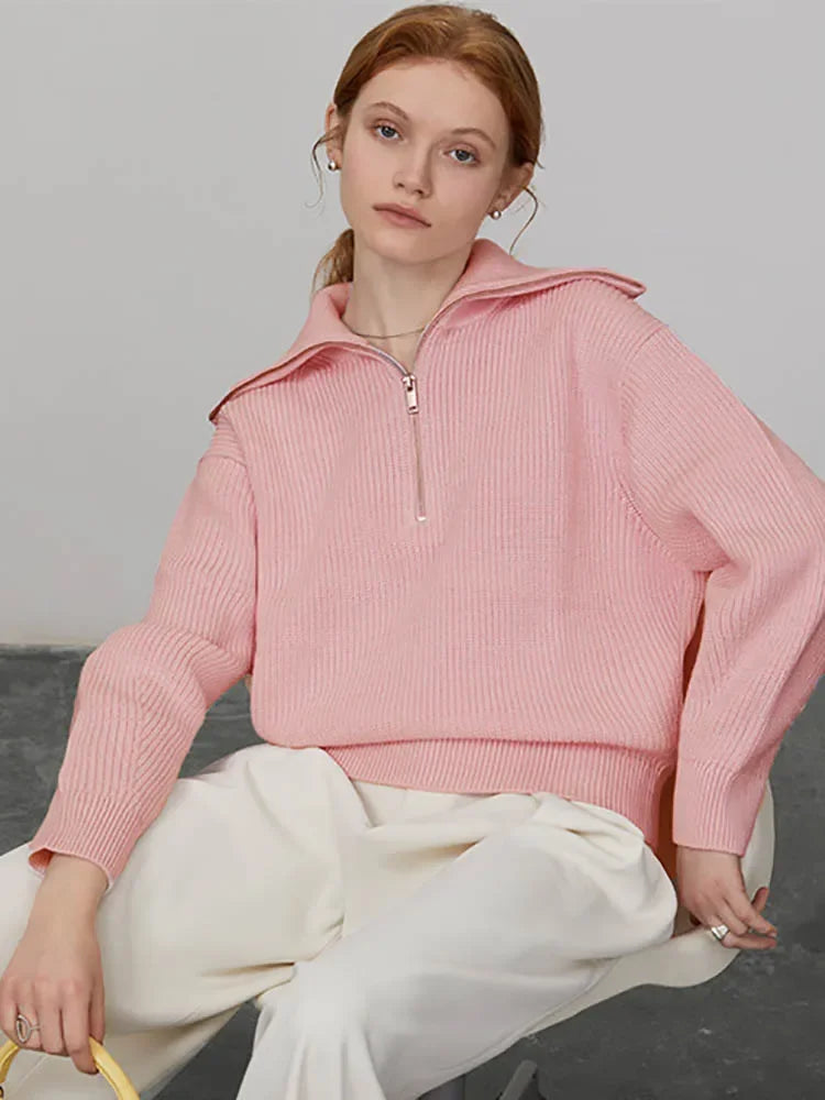Zip up Comfy Sweater Ladies