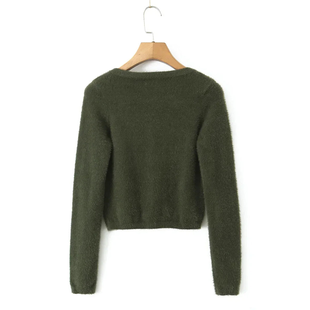 Knitted Cardigan With Camisole Dress Two-piece Set