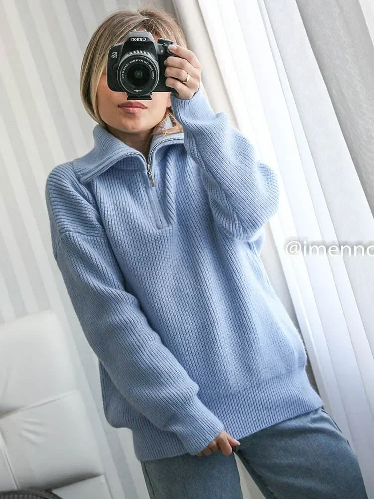 Zip up Comfy Sweater Ladies