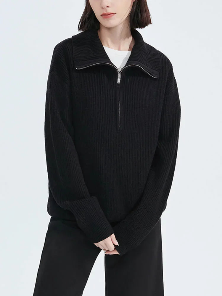 Zip up Comfy Sweater Ladies