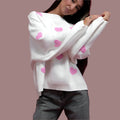Heart-shaped Long Sleeve Sweater