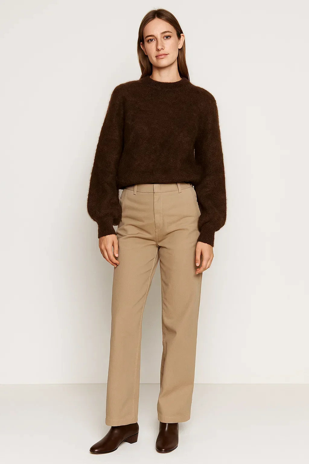 Wool Blend Crewneck Jumper | Soft Knit | Relaxed Fit