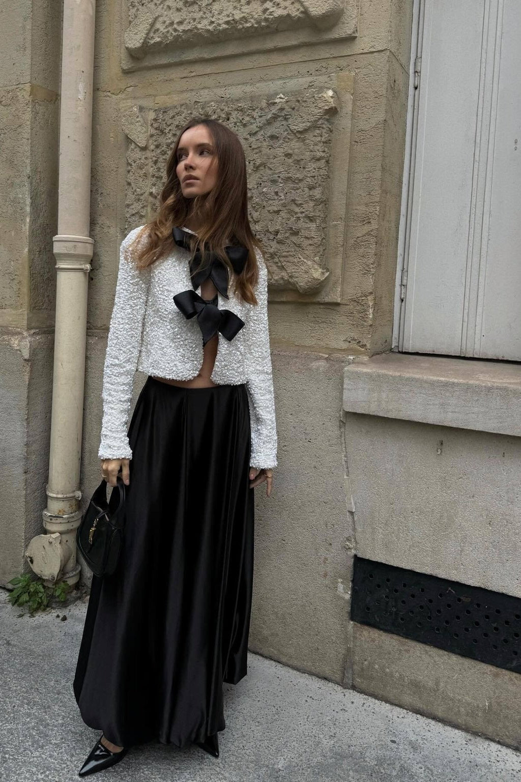 Cara Bow-tie Sequins Jacket