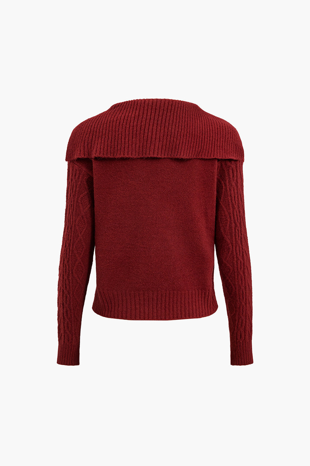 Cable Diamond Sweater Long-Sleeve Top