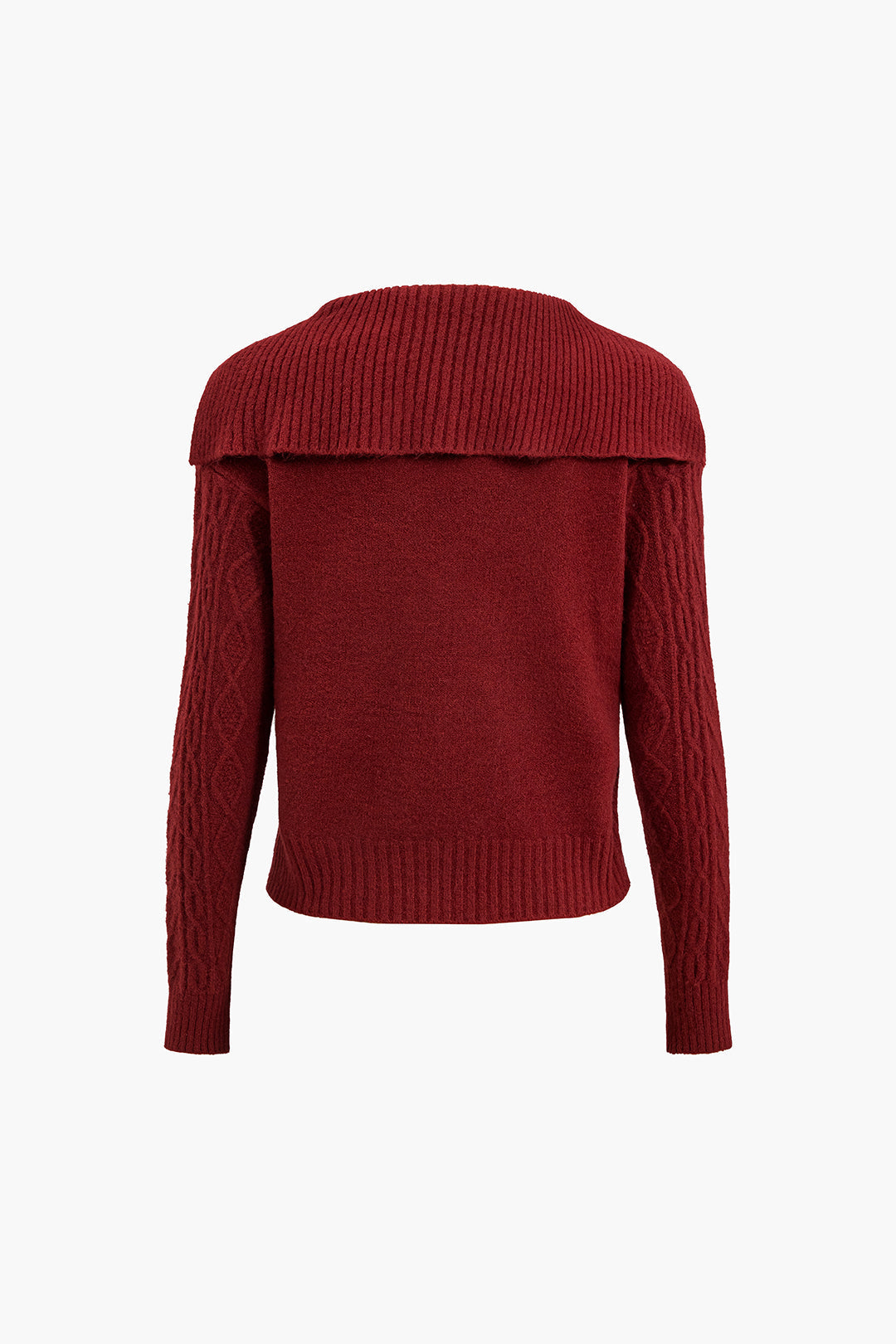 Cable Diamond Sweater Long-Sleeve Top