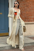 Boho Chic Long Cardigan With Buttons