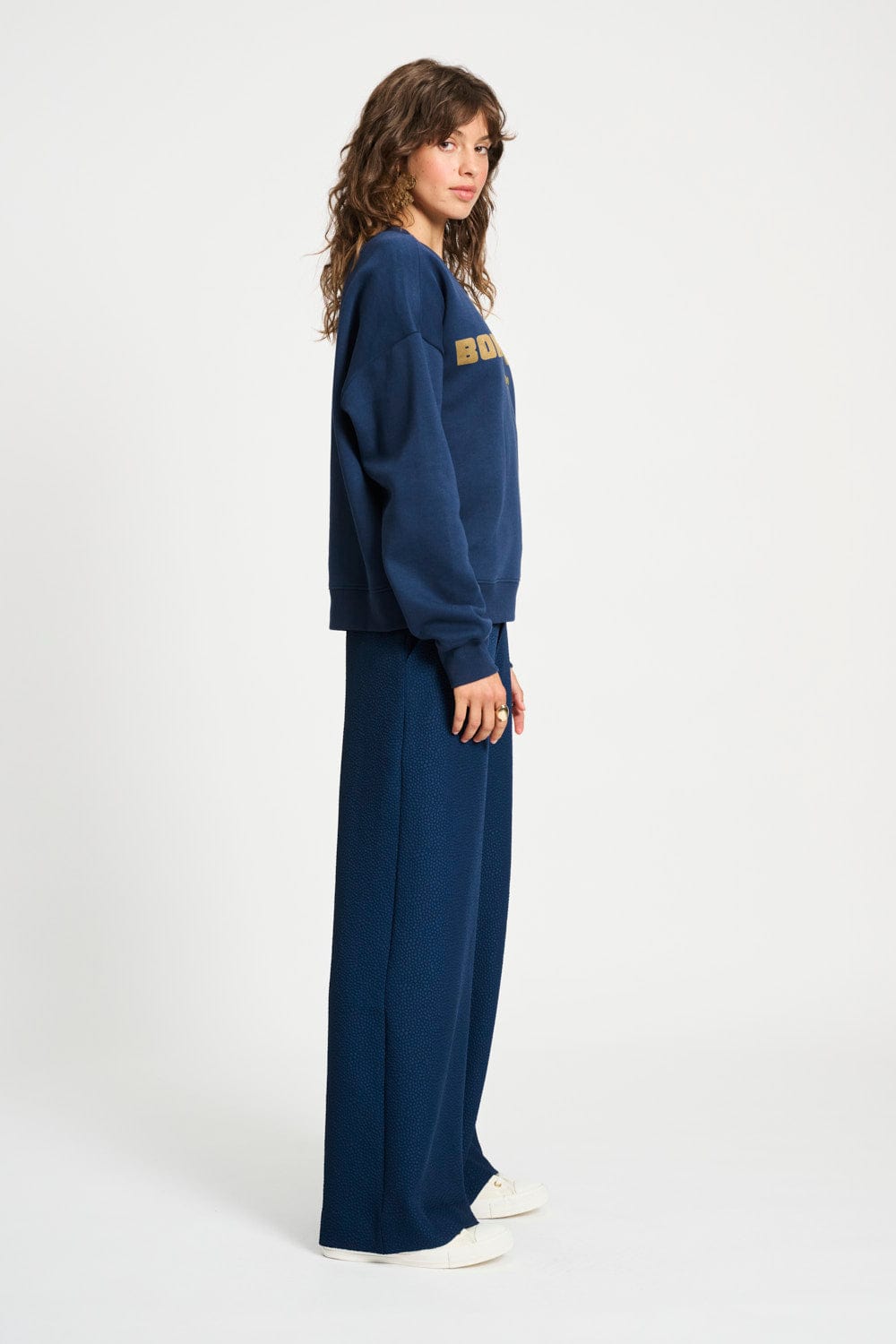 Maison Cotton Sweatshirt | Bon Appétit Print | Relaxed Fit