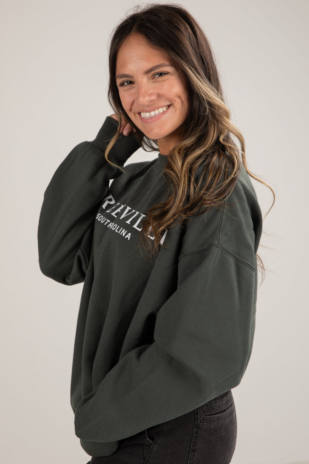 Maison Cotton Sweatshirt | Greenville South Carolina Print | Relaxed Fit