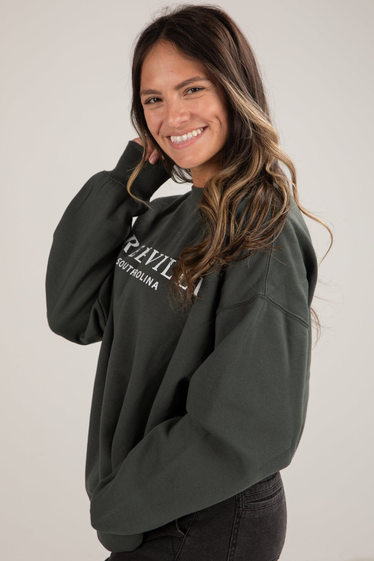 Maison Cotton Sweatshirt | Greenville South Carolina Print | Relaxed Fit