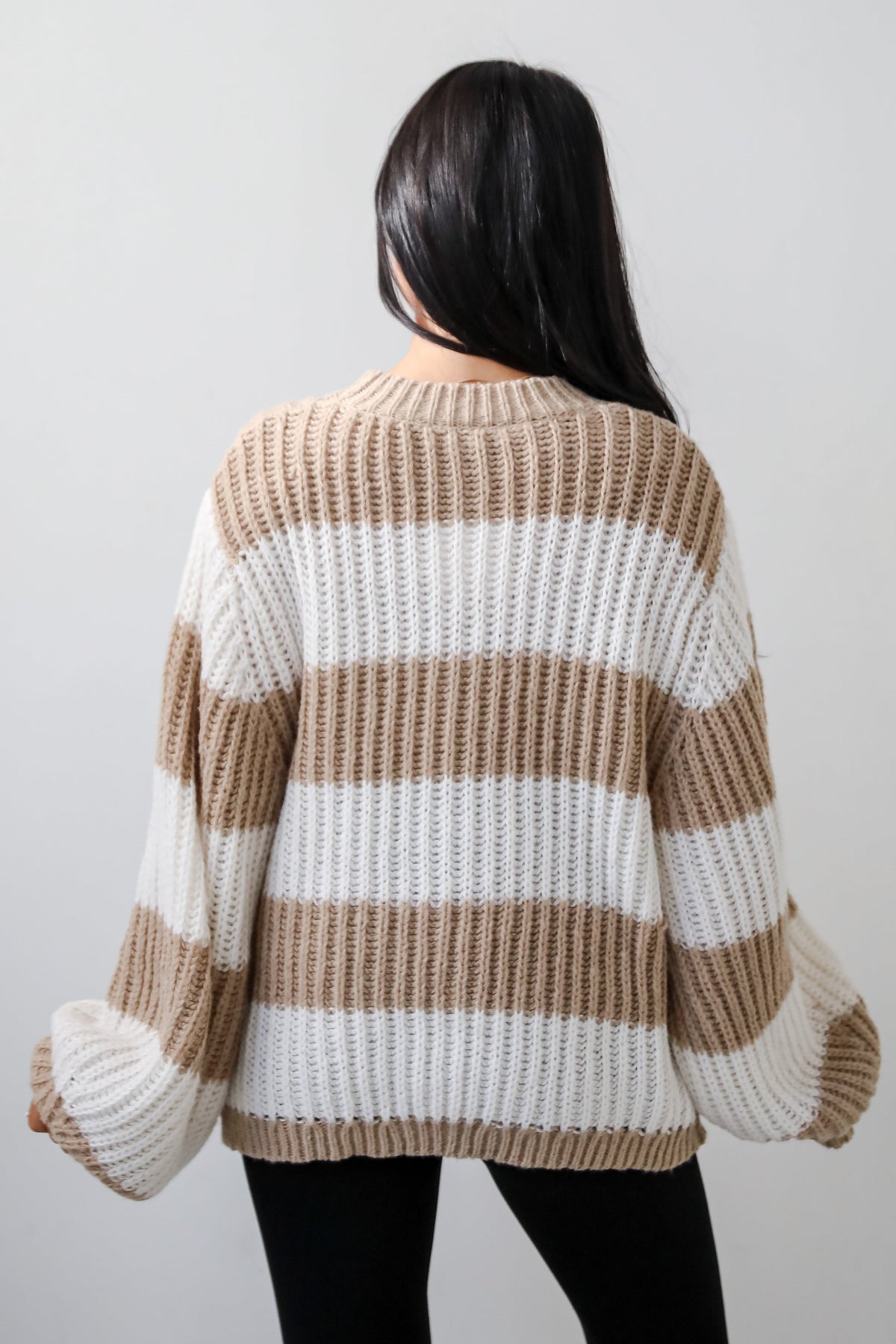 Striped Oversized Sweater | Rib Knit | Relaxed Fit